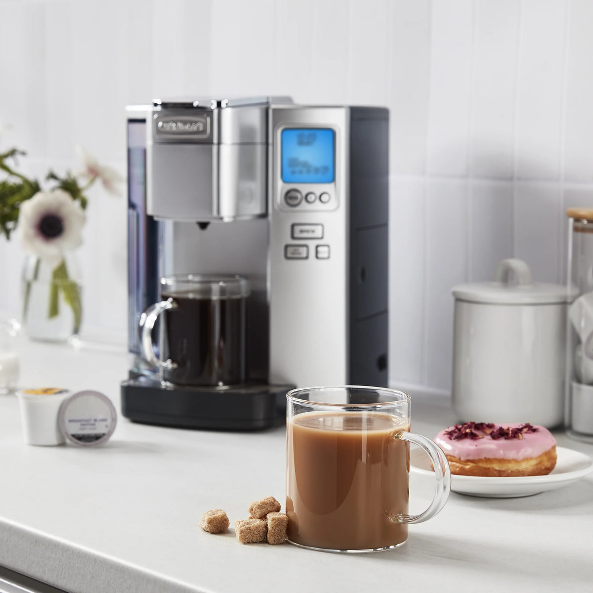 Cuisinart Premium Single Serve  Brewer + Hot Water Coffee-Maker Combo