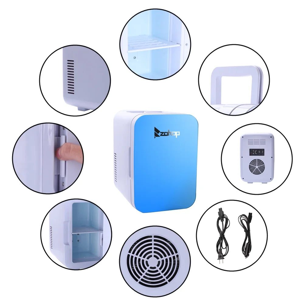 Clearance! Mini Refrigerator for Office, Electric Cooler & Warmer (6Liter/8Can) Portable Compact Personal Fridge, 100% Freon-Free & Eco-Friendly for Car, Trip, Outdoor, Office, Dorm, Apartment, S11399