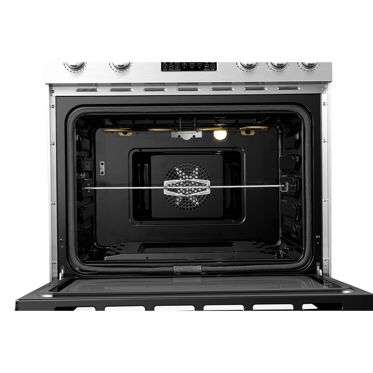 Lanbo 30 inch 5.9 CU.ft. Freestanding Electric Convection Range with Air Fry and Rotisserie, Electric cord or plug is not included