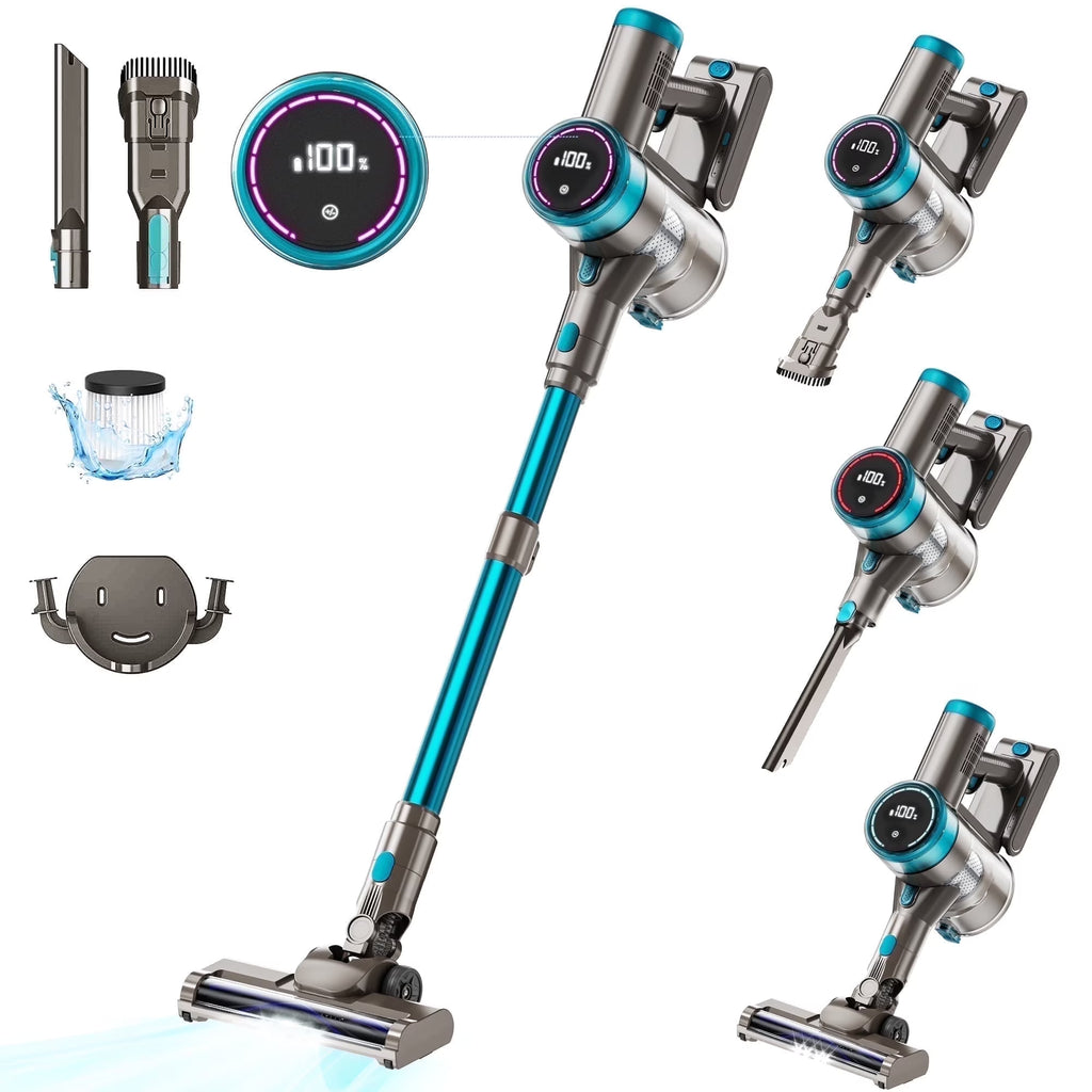 KANFUAQ Cordless Stick Vacuum Cleaner 38KPA 50Mins 2200mAh Lightweight for Home Pet Hair Carpet Hard Floor