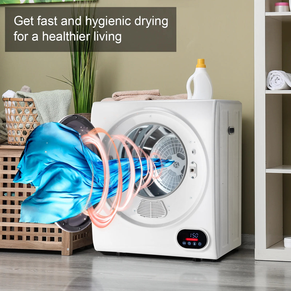 Ktaxon 1.6 cu. ft. Compact Electric Dryer, White
