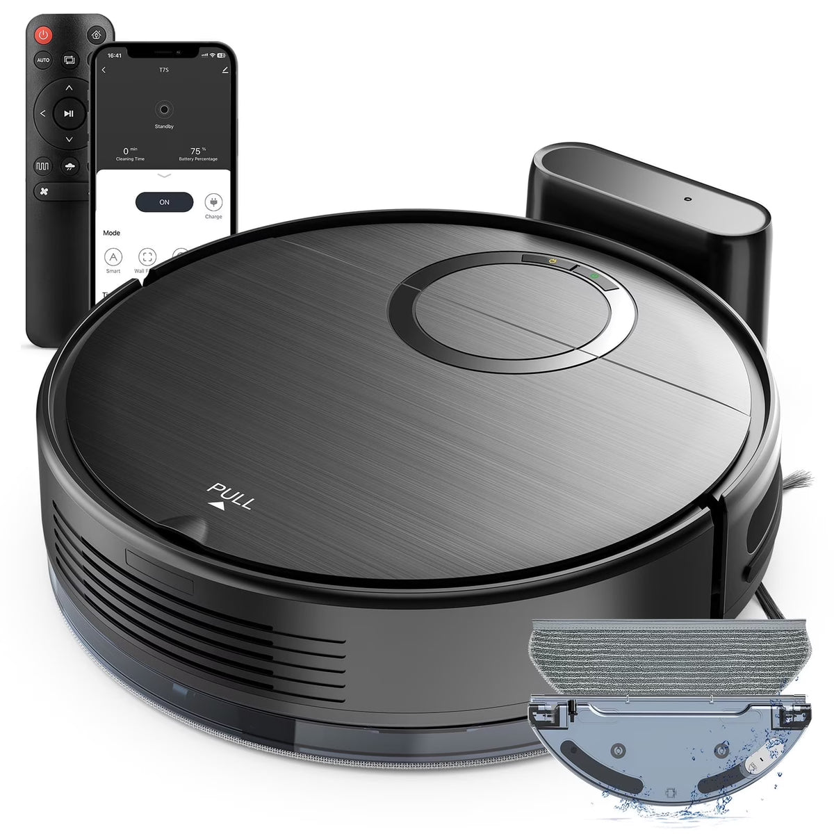 ONSON Robot Vacuum and Mop Combo, 2 in 1 Mopping Robotic Vacuum with Schedule, App/Bluetooth/Voice, Max Suction 2000Pa, Self-Charging Robot Vacuum Cleaner 04