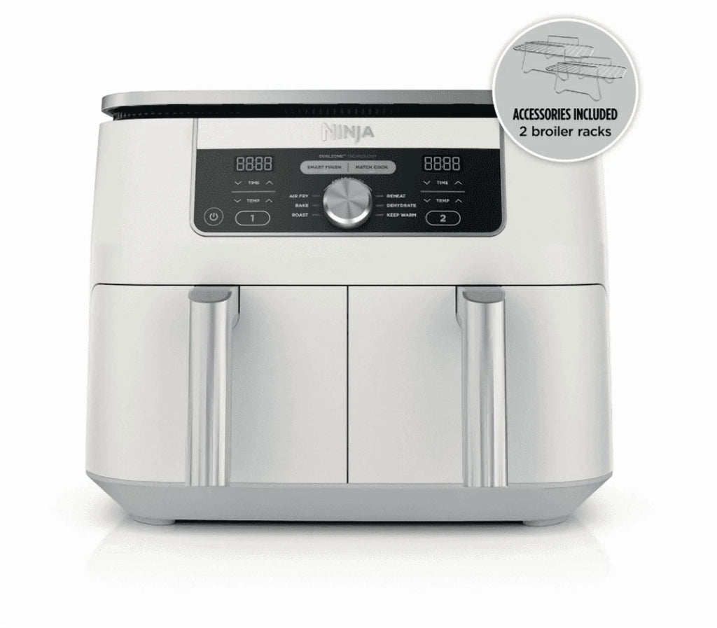 Ninja Foodi 6-in-1, 8 Quart 2-Basket Air Fryer with DualZone Technology -White