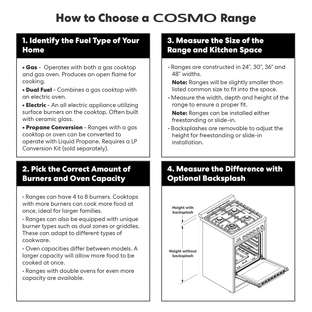 Cosmo COS-305AERC 30 in. Stainless Steel Electric Range with Convection Oven