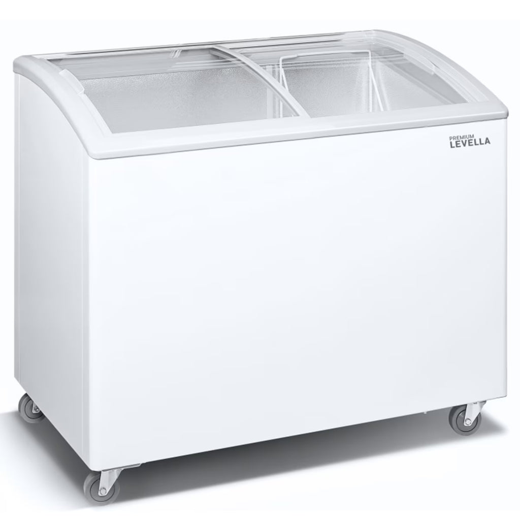 Premium Levella 7.4 cu. ft. Curved Glass Top Chest Freezer White (PFR740G)