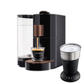 K-fee? Holiday Bundle: Twins II Single Serve Coffee and Espresso Machine PLUS Lattaero 4-in-1 Milk Frother | (Black/Copper)