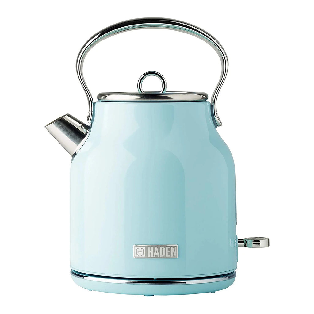 Haden Heritage 1.7 Liter Electric Kettle with 2 Slice Bread Toaster, White