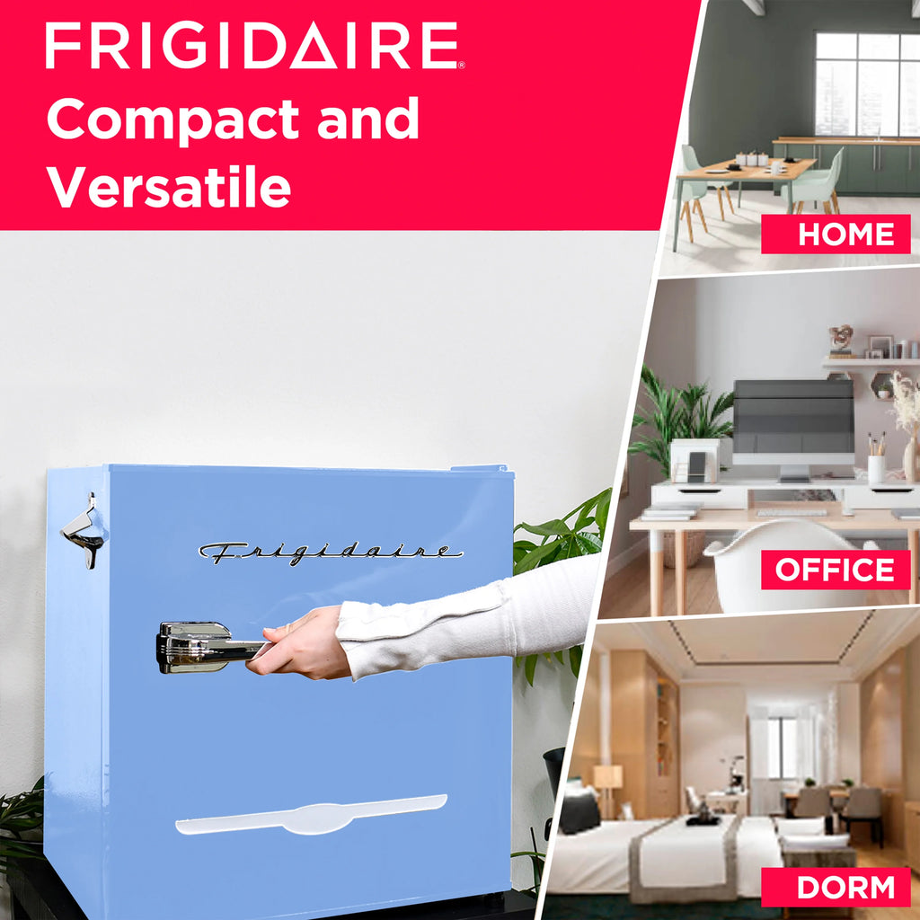 Frigidaire 1.6 Cu ft. Retro Compact Refrigerator with Side Bottle Opener, Coral