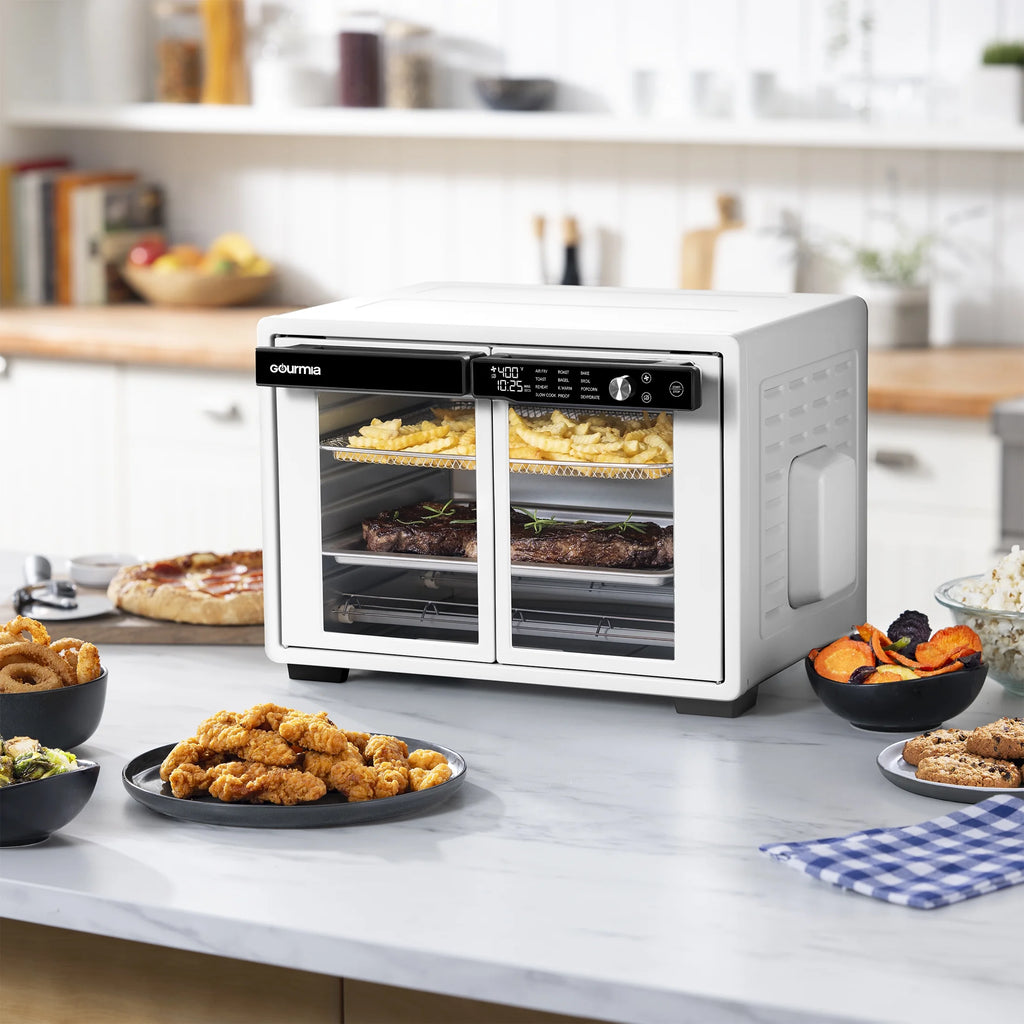 Gourmia 1700W 9-Slice Digital Toaster Oven Air Fryer, 12 Cooking Preset, 35L, Stainless Steel