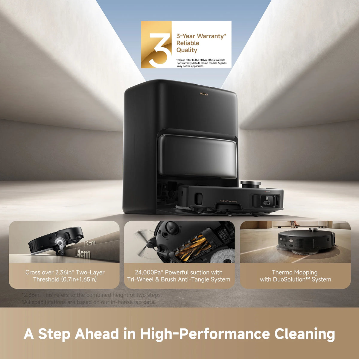 MOVA V50 Ultra Complete Robot Vacuum��Mop,Self Cleaning, 24bar Suction, Auto-Lift,Obstacle Overcoming