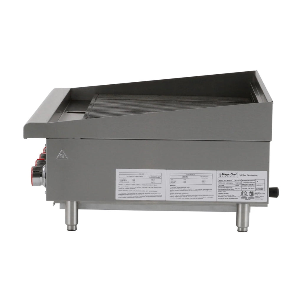 Magic Chef Commercial 36 in. Commercial Countertop Radiant Char Broiler in Stainless Steel