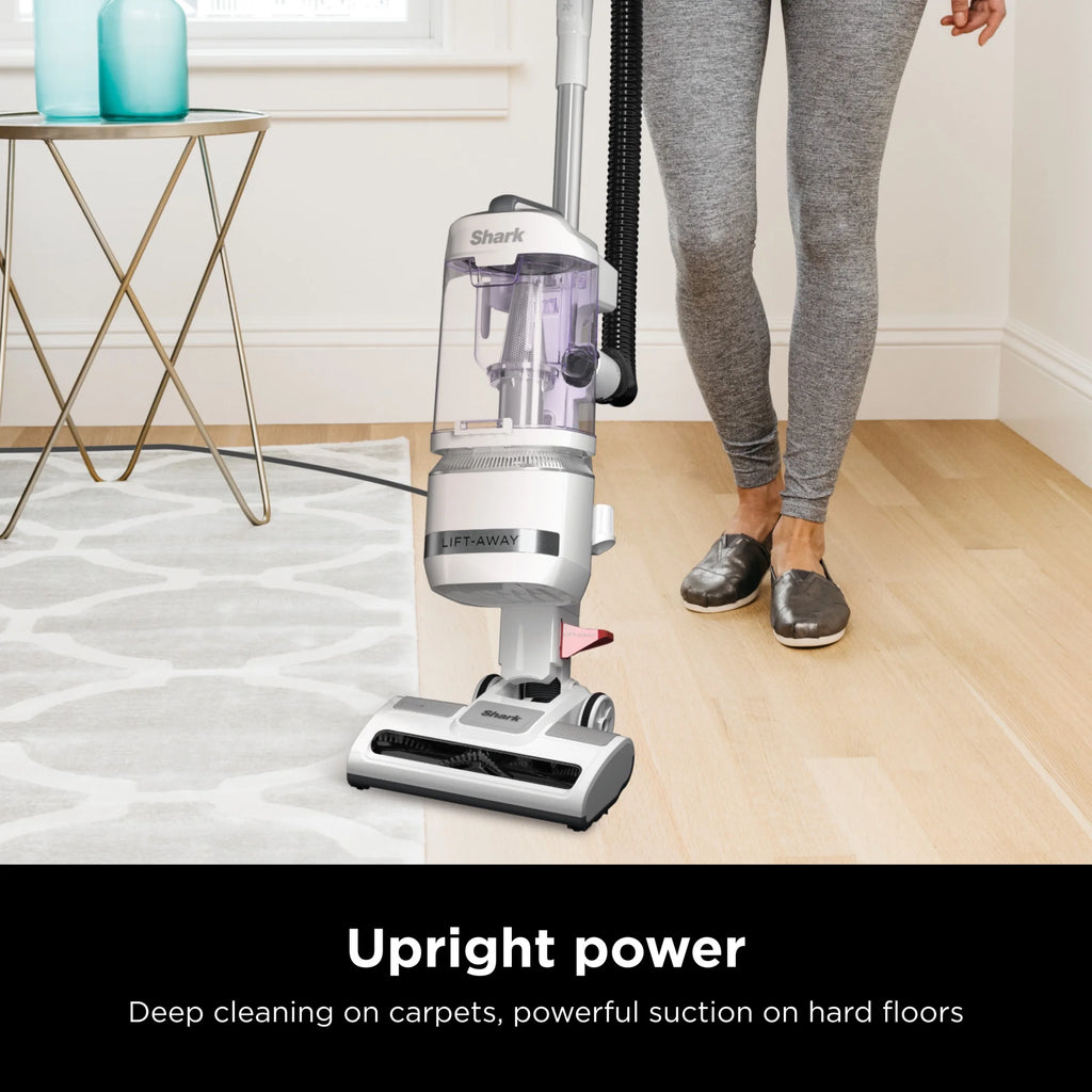 Shark Bagless Upright Vacuum, Navigator Advanced Lift Away with Powerful Hair Pickup, Crevice and Upholstery Tool, Anti Allergen Seal, Easy to Empty, Large Dustbin, Grey, LA300