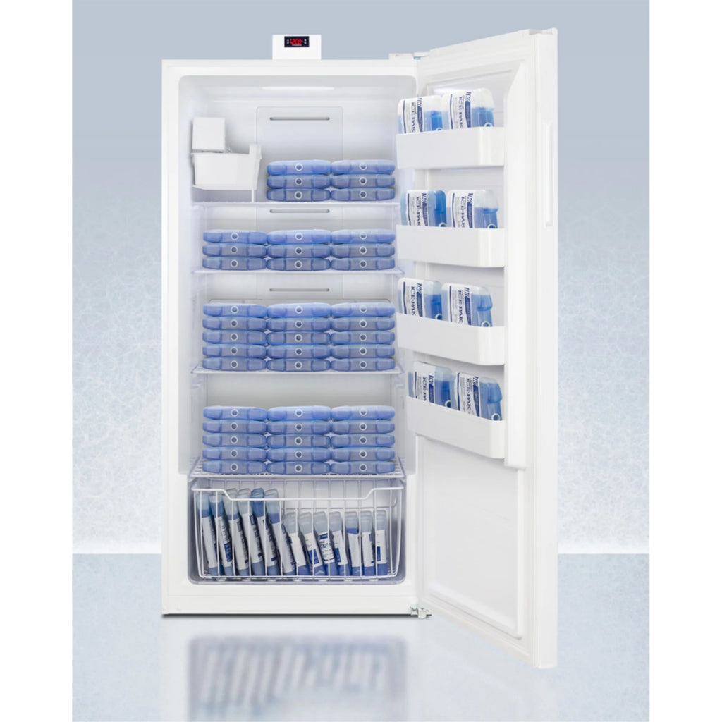 Upright 22 cu.ft. all-freezer with icemaker in white