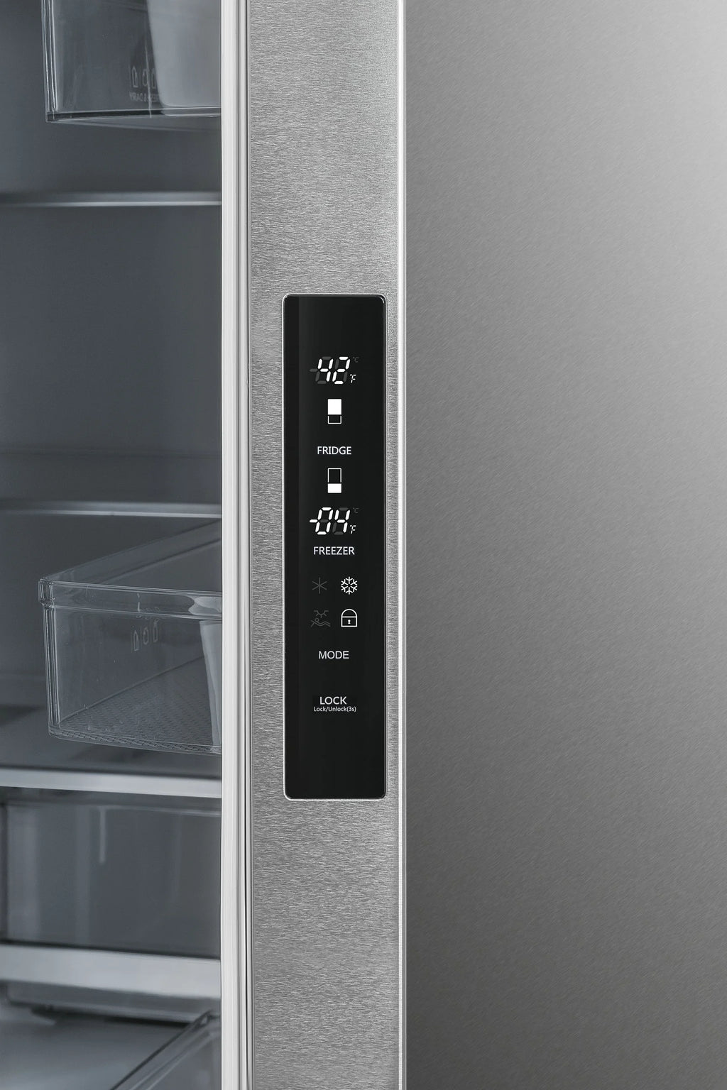 Hamilton Beach, 17.7 Cu. Ft. French Door Refrigerator, Freestanding Installation, Platinum Silver, HZ0771