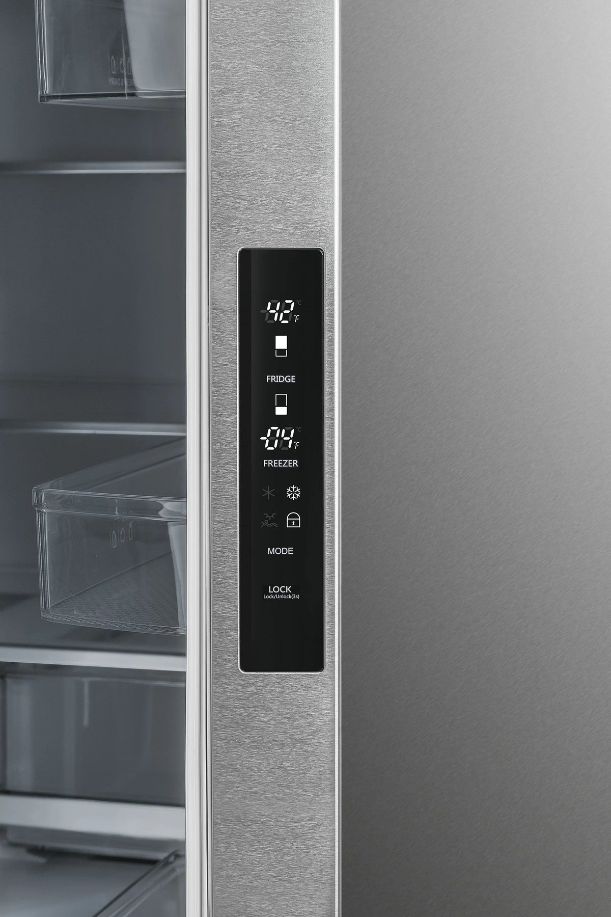 Hamilton Beach, 17.7 Cu. Ft. French Door Refrigerator, Freestanding Installation, Platinum Silver, HZ0771