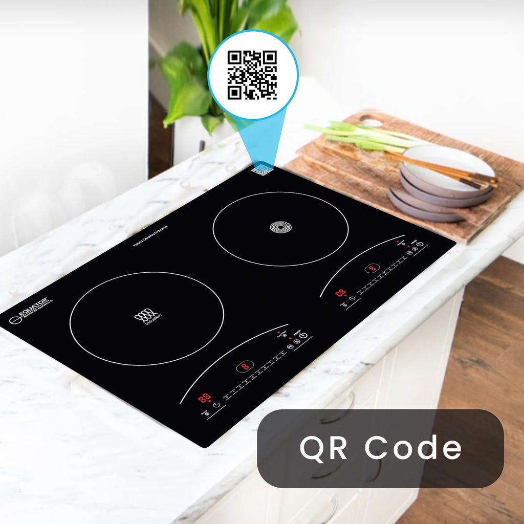 Equator 20" Electric Hybrid CERAMIC-INDUCTION 2 Burner Cooktop with 9 Power 110V