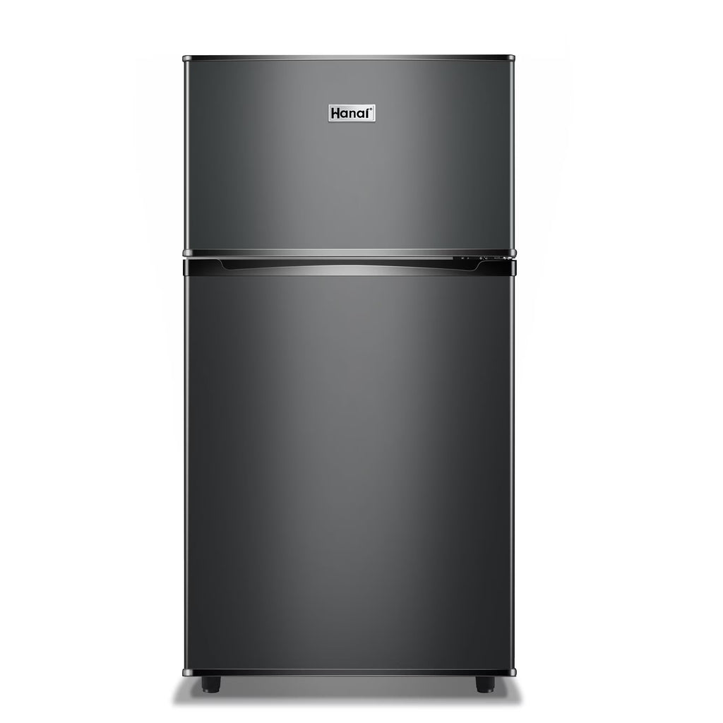 2 Door Mini Fridge with Freezer,3.5Cu.ft Small Freezer,7 Adjustable Thermostat,Blue,New