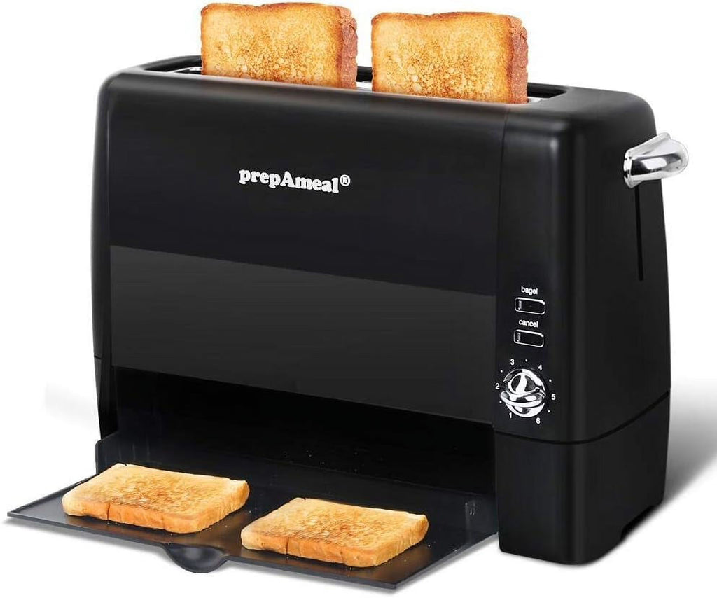 Long Slot Toaster 2 Slice Toaster with 6 Shade Settings, Bagel/Cancel, Extra Wide Slots, Removable Crumb Tray, for Bagels, Waffles, Breads, Puff Pastry, Snacks (2-Slice, Red)