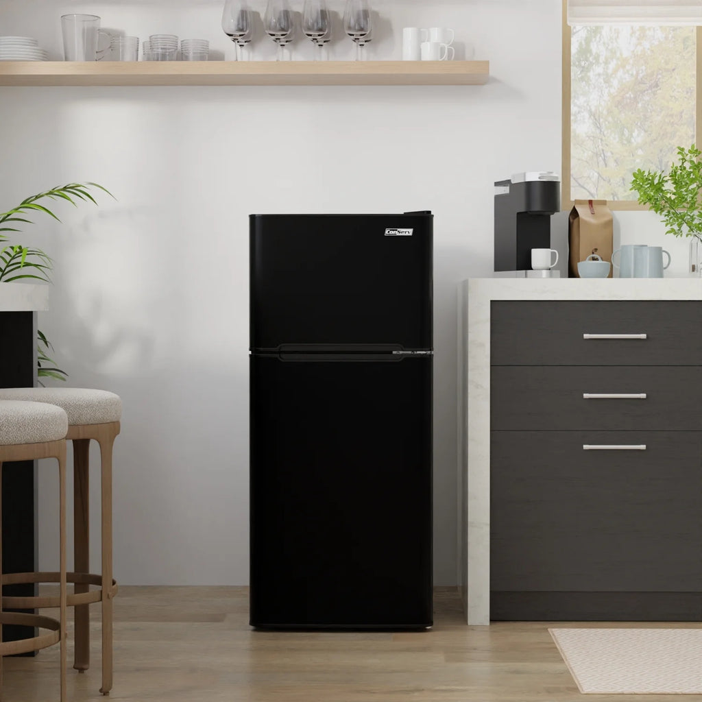 Conserv 19in BLACK Compact 2 Door Refrigerator 4.5cf Reversible Door 110V