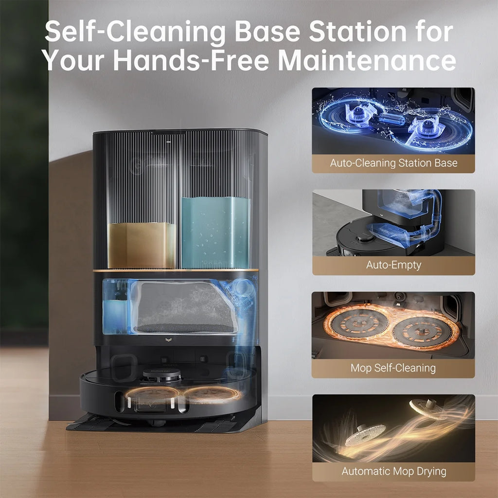 Dreame X30 Ultra Robot Vacuum, 8300Pa Suction, Self Cleaning with 140��F Water, Liftable Mop
