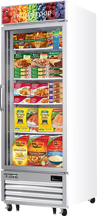 Everest Refrigeration EMGF23 Reach-in Merchandising Freezer 1 Glass Door, 115v, NSF - 23 cu. ft.