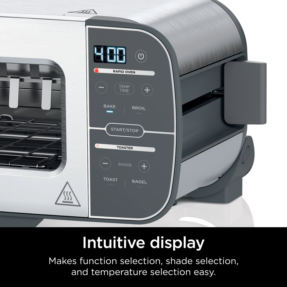Ninja? Foodi? 2-in-1 Flip Toaster, 2-Slice Toaster, Compact Toaster Oven, Snack Maker, 1500 Watts, ST100