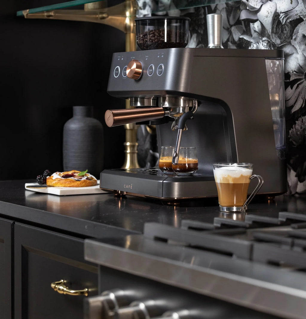 Cafe Automatic Espresso Machine, 15 Bars, Black Espresso Machines