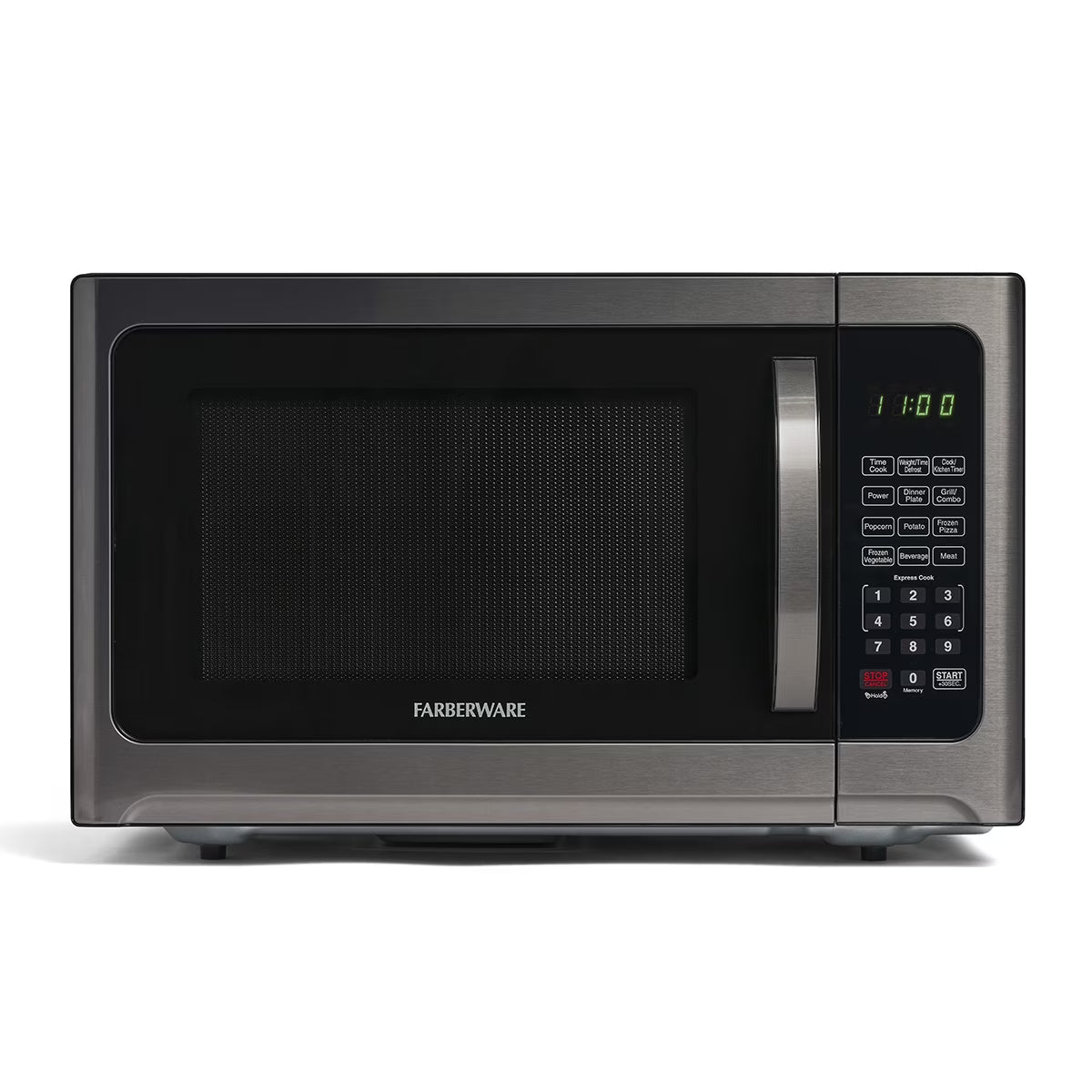 Farberware Professional 1.2 Cu. Ft. 1000-Watt Microwave Oven with Sensor Cooking, Stainless Steel/Black Body Wrap