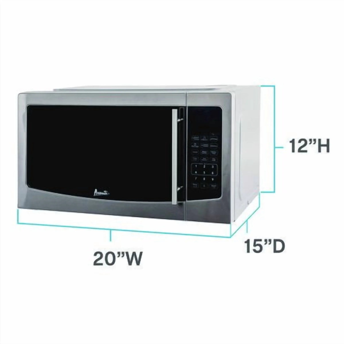 Avanti 1.1 cu. ft. Stainless Steel Microwave Oven, 1,000 W, Mirror-Finish