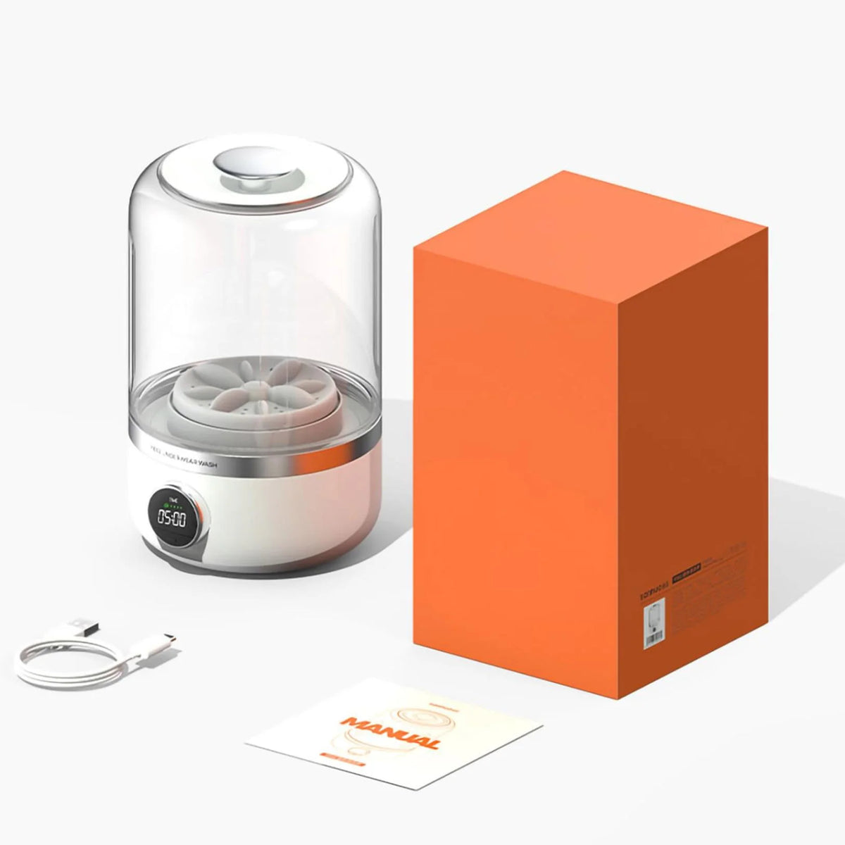 DGQPLPD Portable Washing Machine, Rechargeable Cordless Mini Washing Machine with 4000mAh, Charge 1 Time and Up to Use 20 Times, Washer Machine for Baby Clothing, Underwear