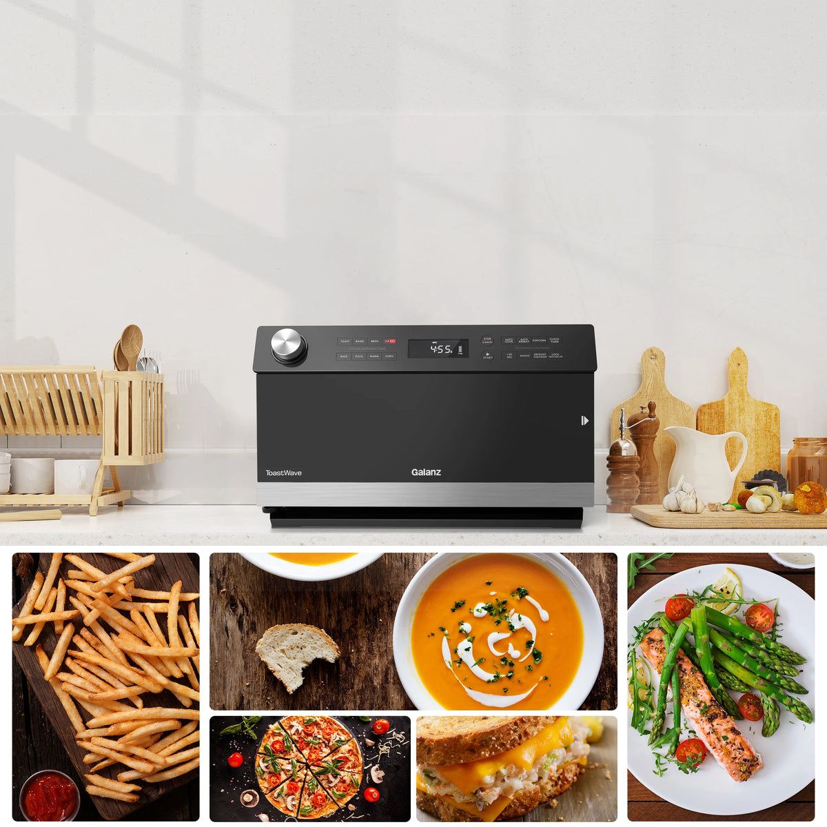Galanz GTWHG09S1A09 0.9 Cu. ft. Toastwave 4-in-1 Multifunctional Oven, Stainless Steel