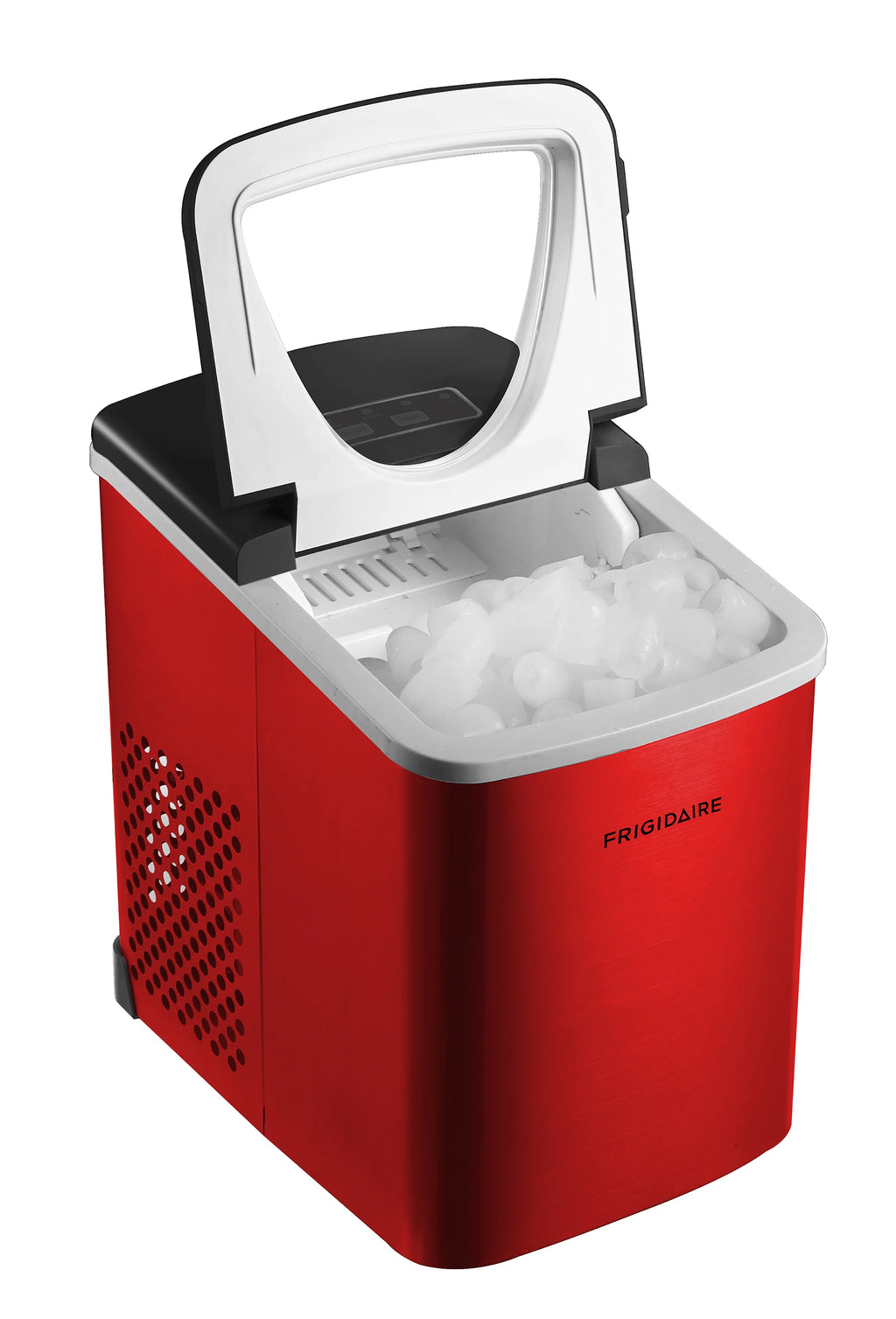 Frigidaire 26 lb. Countertop Ice Maker EFIC117-SS, Red Stainless Steel