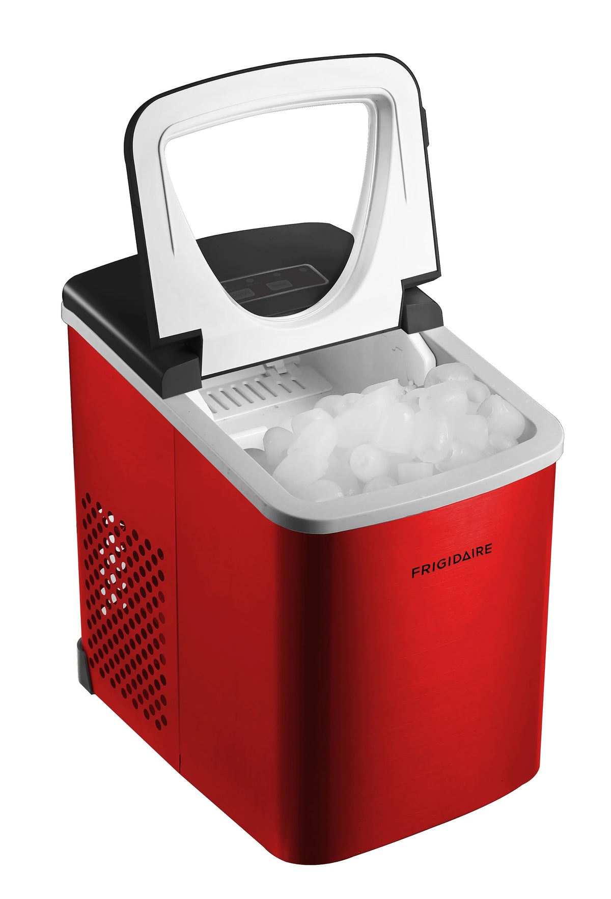 Frigidaire 26 lb. Countertop Ice Maker EFIC117-SS, Red Stainless Steel
