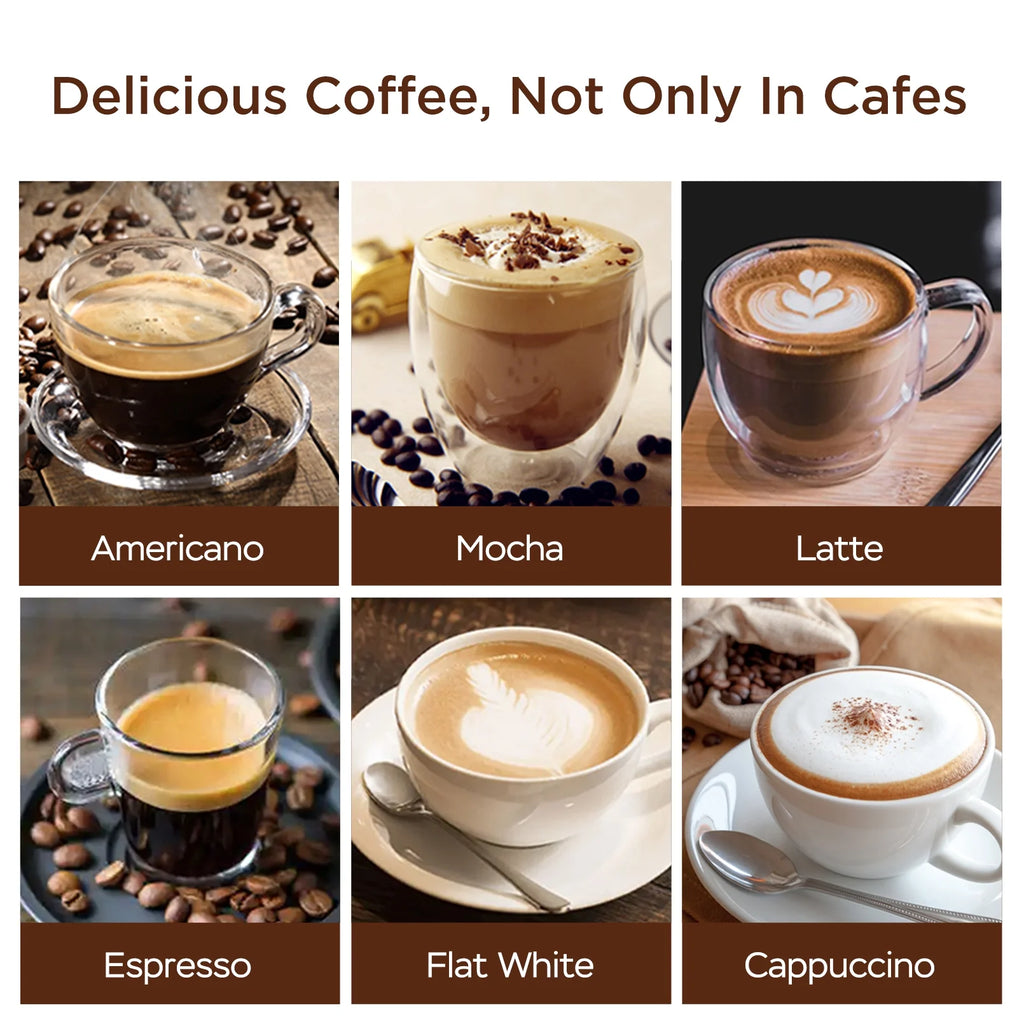 COOKCOK Espresso Machine 20 Bar,Expresso Coffee Machine With Milk Foaming Steam Wand,Espresso and Cappuccino Maker,ESE POD capsules filter,For Home Barista,Detachable Frothing Nozzle,1.5L Water Tank