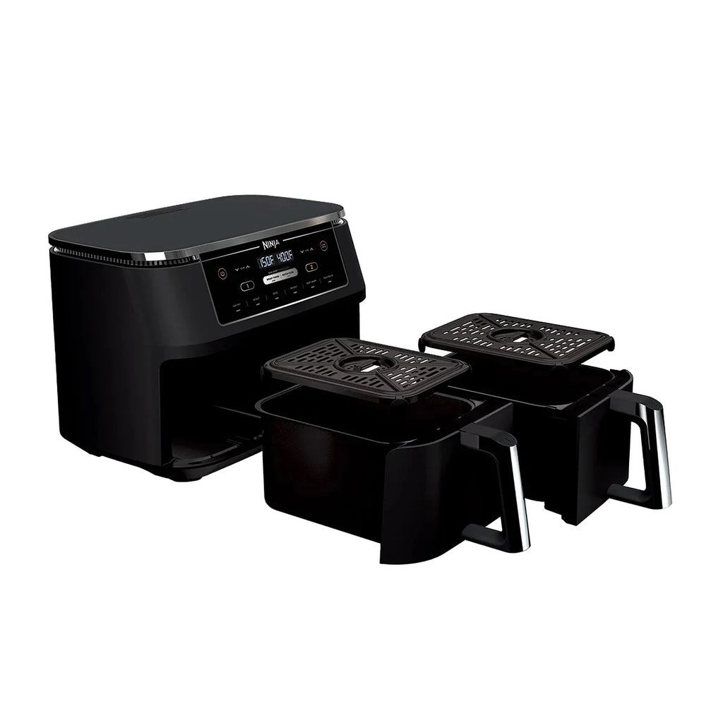 Restored Ninja R-AD300CO Foodi 6-in-1 10-qt. XL 2-Basket Air Fryer with DualZone Technology, Black (Refurbished)