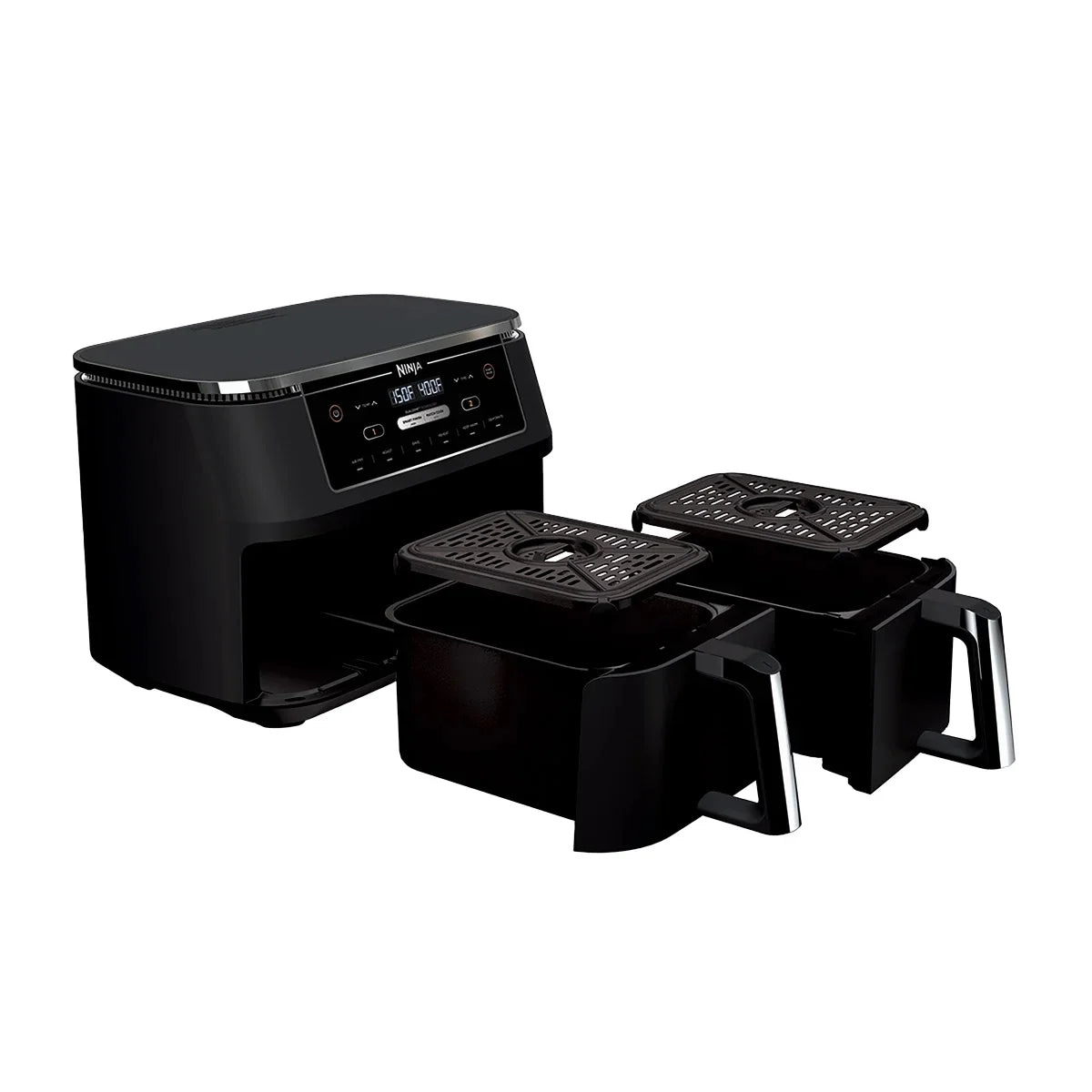 Restored Ninja R-AD300CO Foodi 6-in-1 10-qt. XL 2-Basket Air Fryer with DualZone Technology, Black (Refurbished)