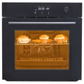 2025 New Single Wall Oven 24" Electric, 3000W Gas, 8 Cooking Functions, Convection Cooking, Touch Screen & Mechanical Knobs, Stainless Steel Built-in 2.5 Cu.ft.