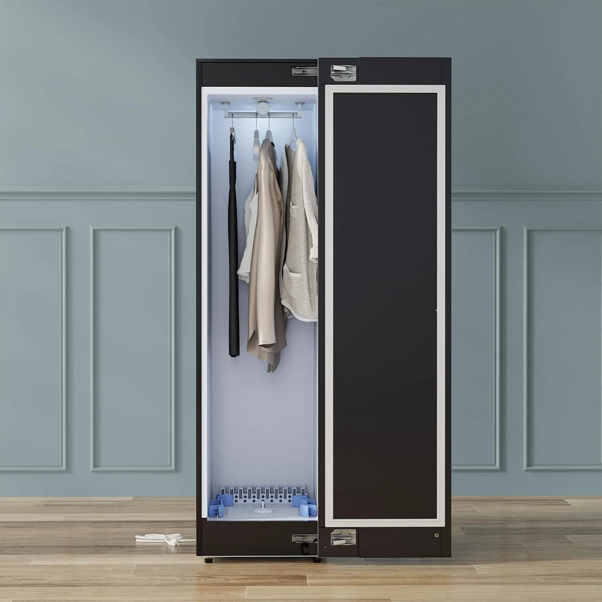 Equator Steam Dryer Closet REMOVE WRINKLES Sanitize Deodorize Refresh Slim110V