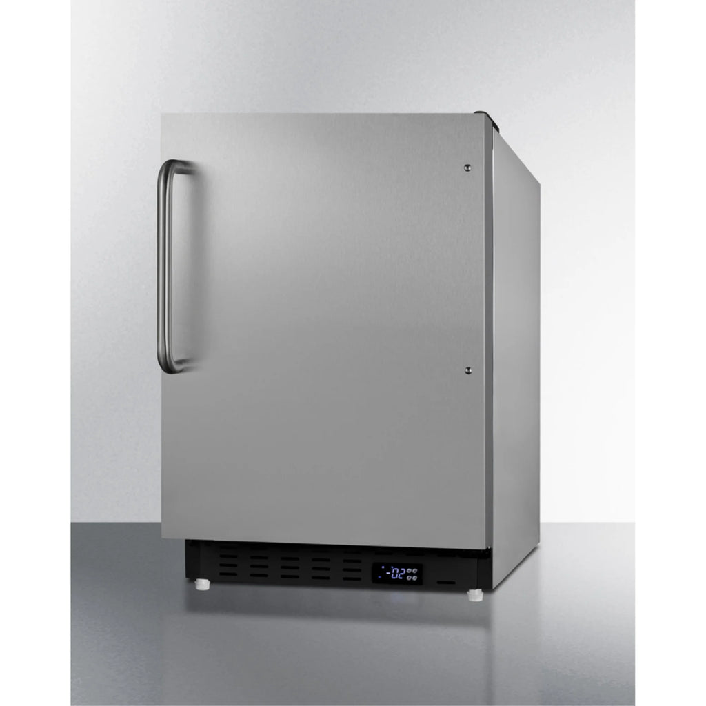 ADA compliant built-in or freestanding 20" wide manual defrost all-freezer for residential use
