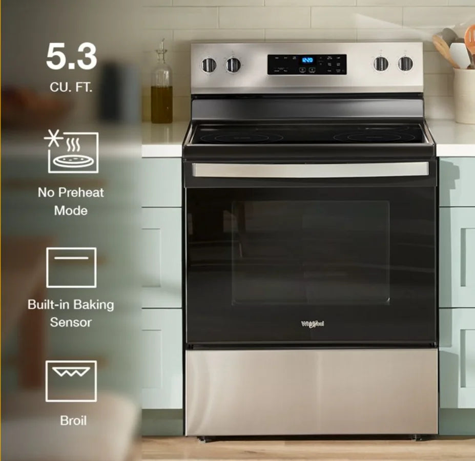 WHIRLPOOL WFES3030RS  FREESTANDING SMOOTHTOP ELECTRIC RANGE