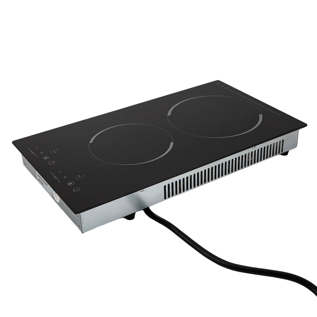 Miumaeov Commercial Electric Ceramic Cooktop 2 Burners Cooking Stove Touch Control Cooker 1500W 140-482?��F