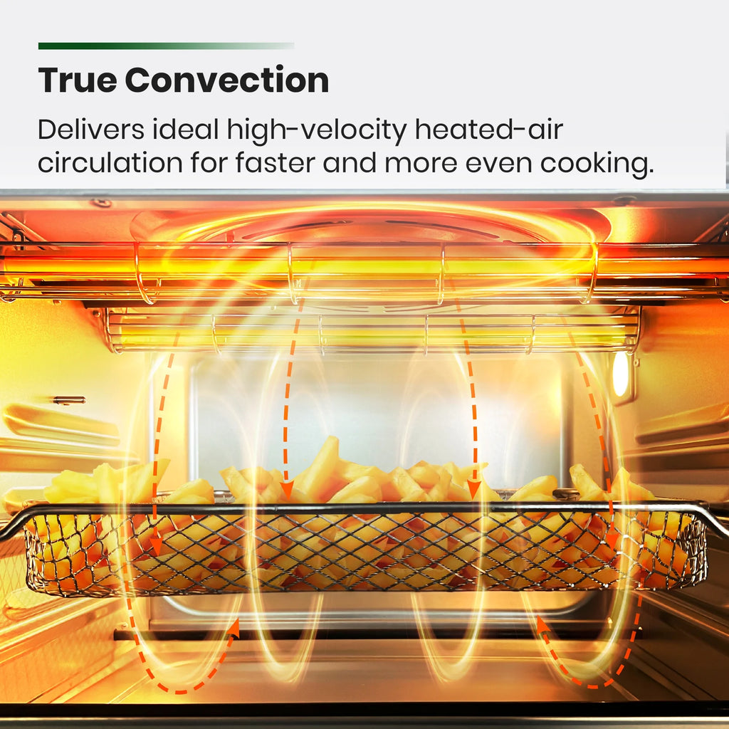 VAL CUCINA 10-IN-1 AIR FRYER TOASTER OVEN -  BRUSHED STAINLESS STEEL