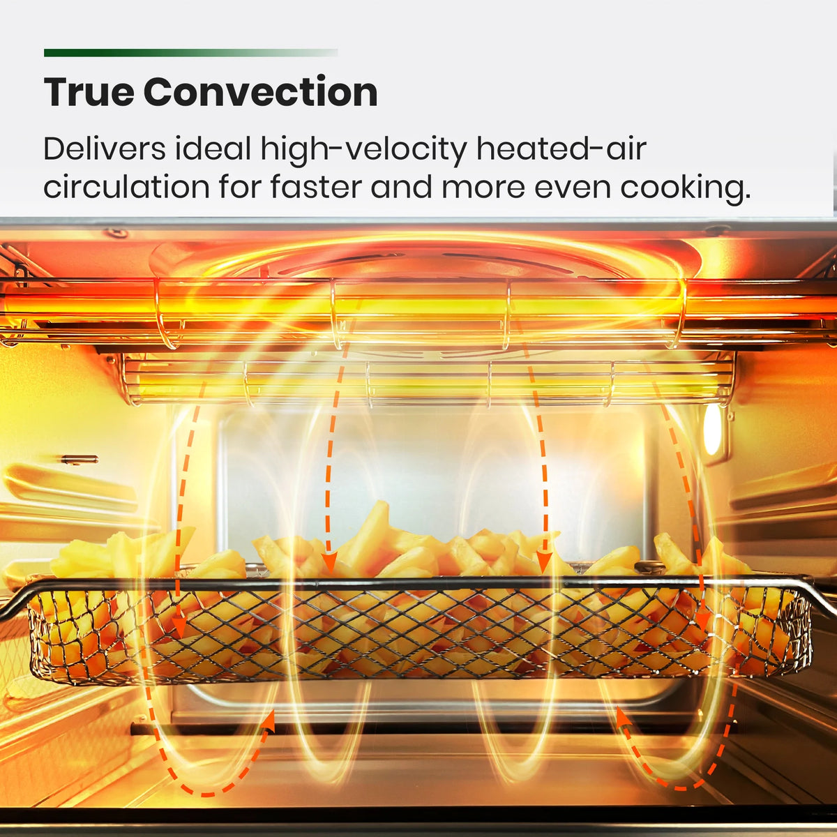 VAL CUCINA 10-IN-1 AIR FRYER TOASTER OVEN -  BRUSHED STAINLESS STEEL