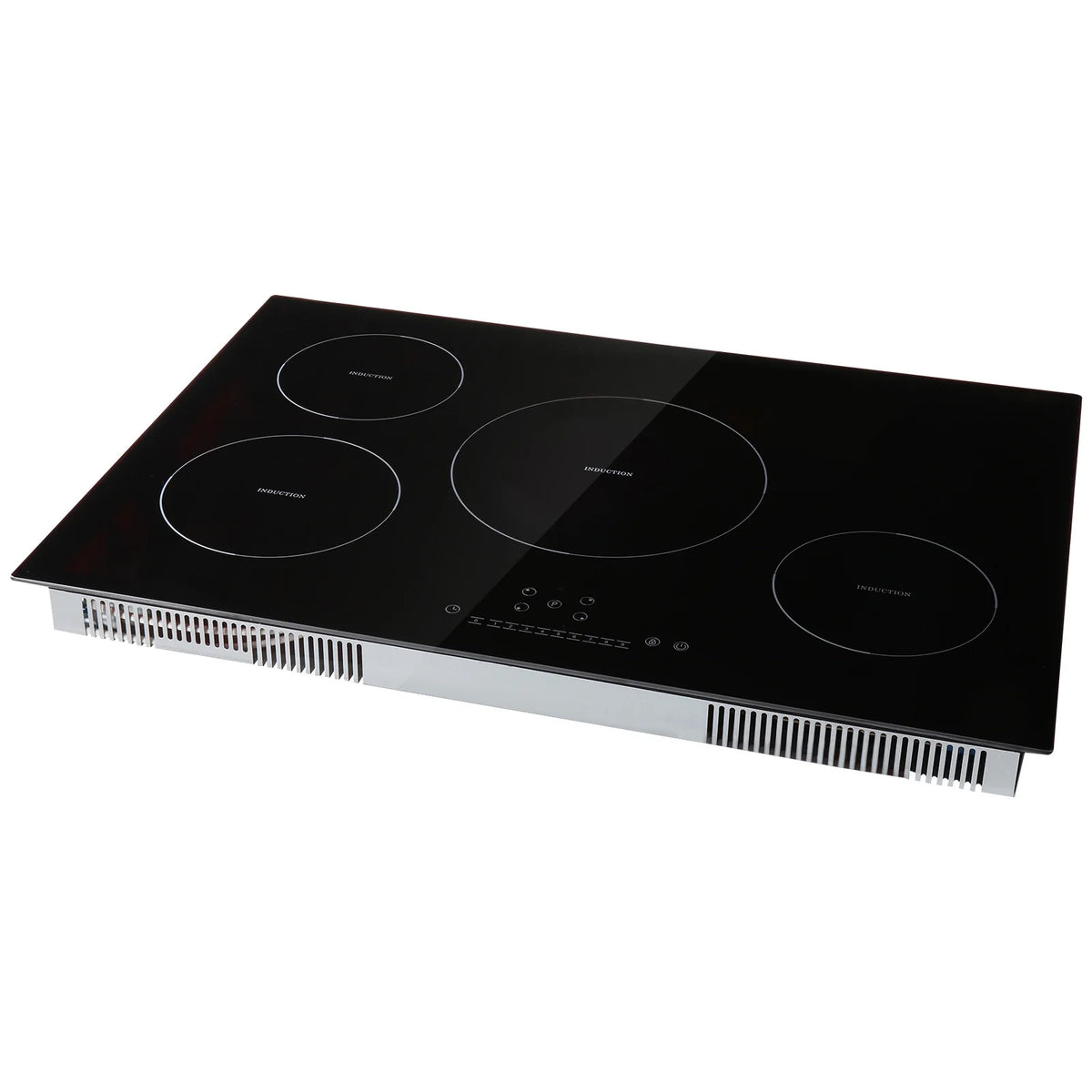 KFFKFF 4 Burner Electric Cooktop, 30'' 7500W 9 Power Settings Induction Cooktop Countertop Burner, with LED Display, Child Safety Lock & Heat Guard
