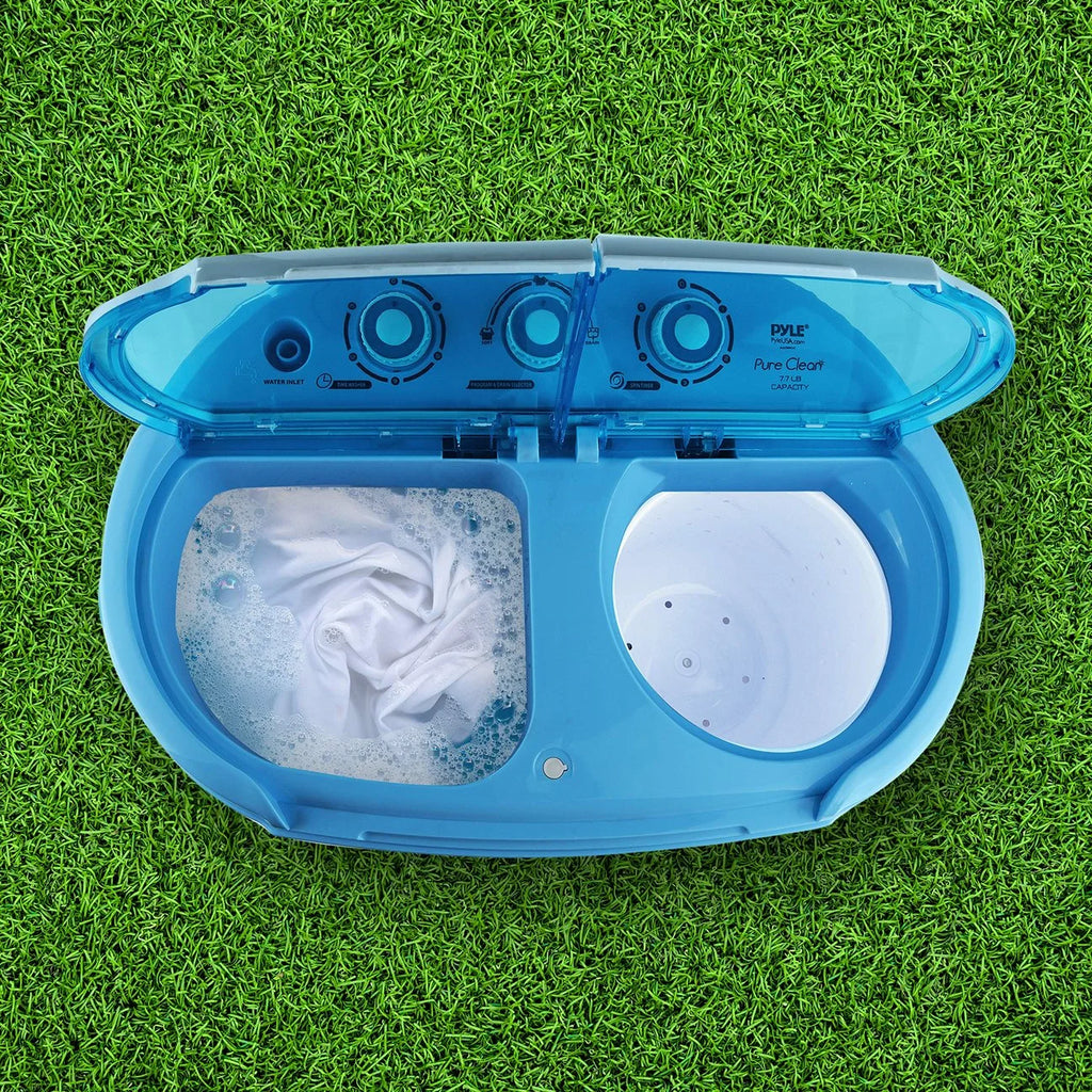 Pyle 2-in-1 Portable Compact Top Load Washing Machine with Spin Dryer
