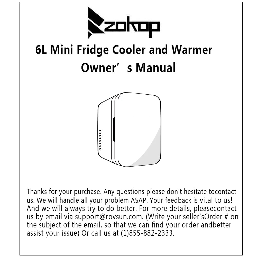 Mini Fridge Electric Cooler and Warmer, Portable Compact Thermoelectric Personal Refrigerator, 6 Liter Capacity, Chills 8-can 12oz Cans, for Car Accessories, Home, Office, Dorm or Boat, S11380