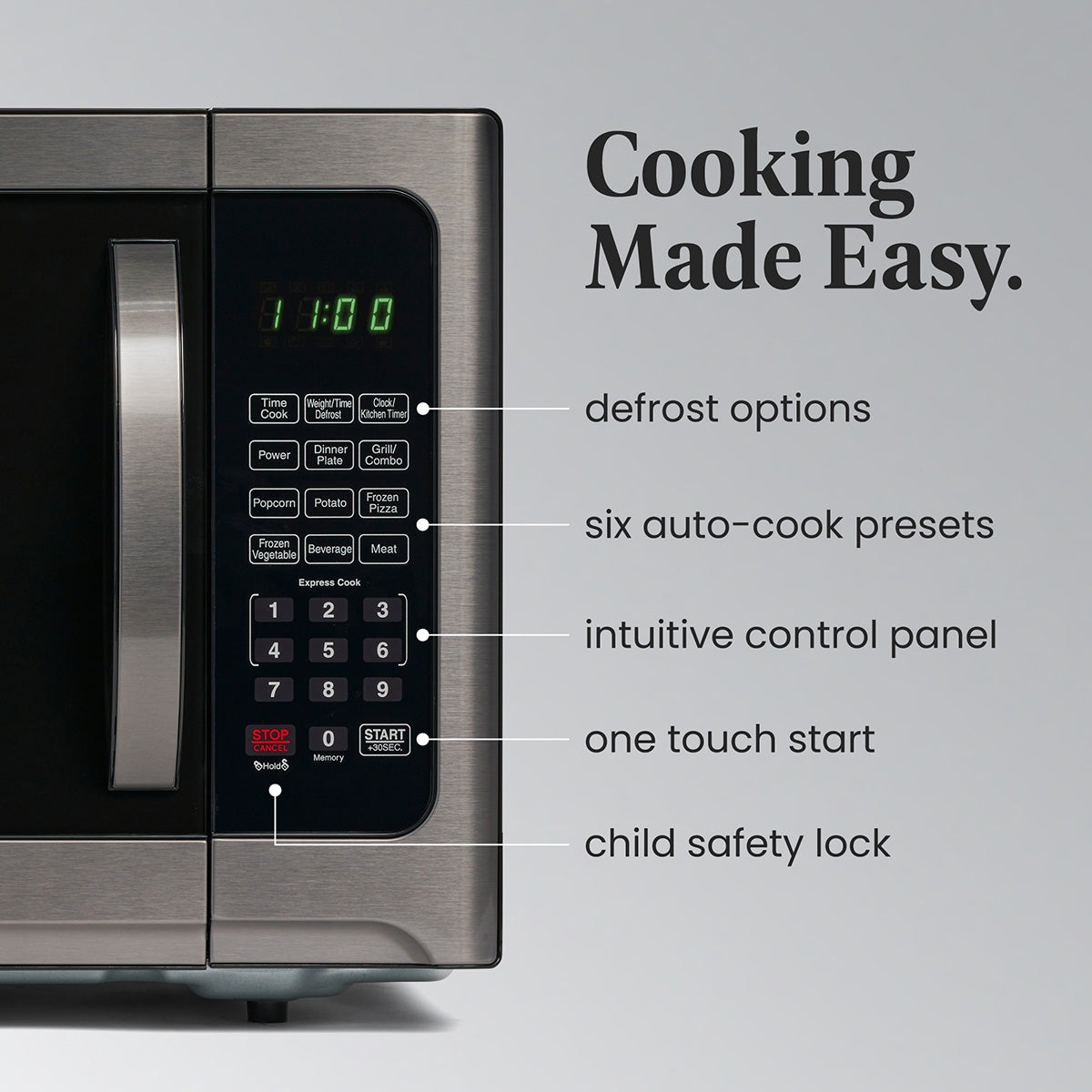 Farberware Professional 1.2 Cu. Ft. 1000-Watt Microwave Oven with Sensor Cooking, Stainless Steel/Black Body Wrap