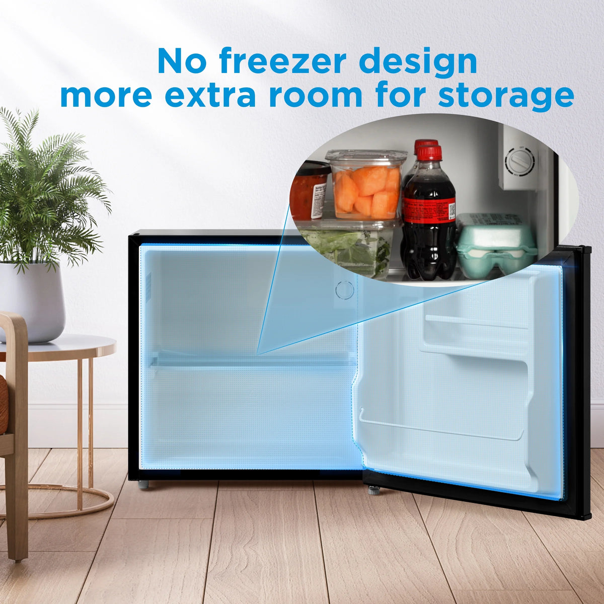 Mainstays 1.7 Cu. ft. Single Door Compact Refrigerator, Black, New