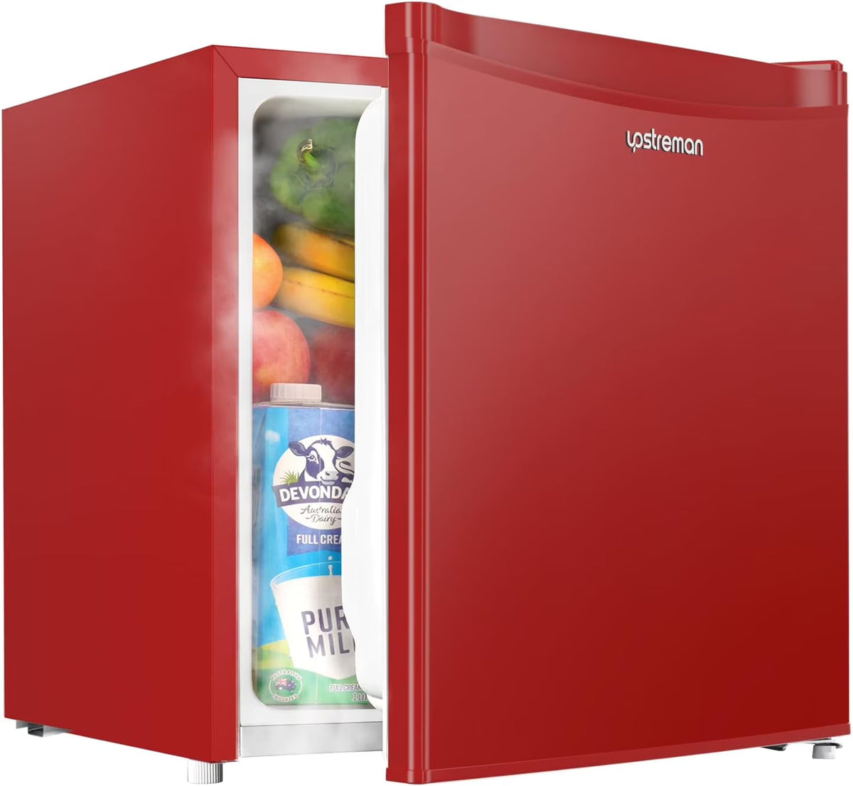 Upstreman 1.7 Cu.ft Mini Fridge with Freezer, Dorm Essentials, Adjustable Thermostat, Energy Saving, Low Noise, Single Door Compact Refrigerator for Dorm, Office, Bedroom, Blue-FR17