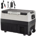 BENTISM Car Refrigerator 58Qt, 12v Portable Freezer with  Dual Zone, 12/24V DC & 110-240V AC Electric Cooler with -4a??-50a?? Cooling Range, for Car Truck Vehicle RV Boat